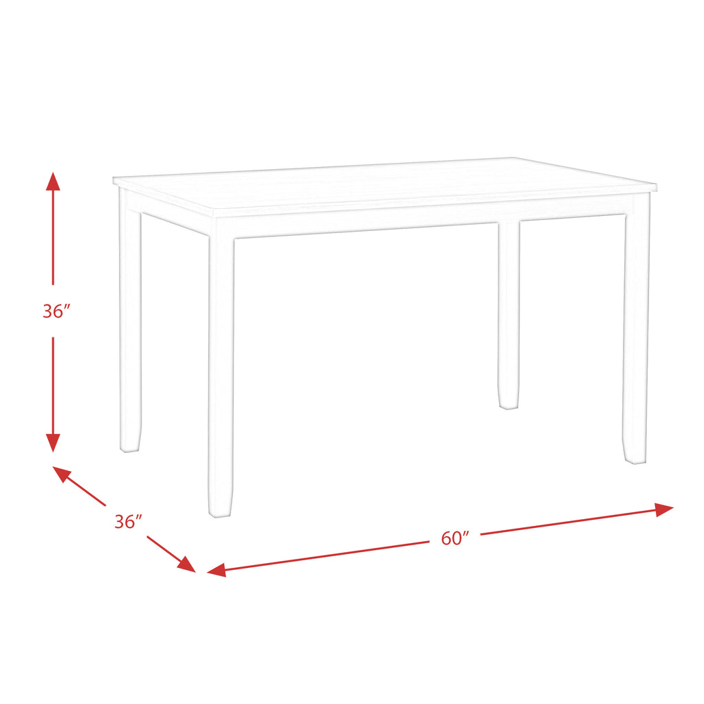 Martin-6-pc-Counter-Set-(Table-+-4-+-Bench)-(Dark-Brown-Top---White-Base)