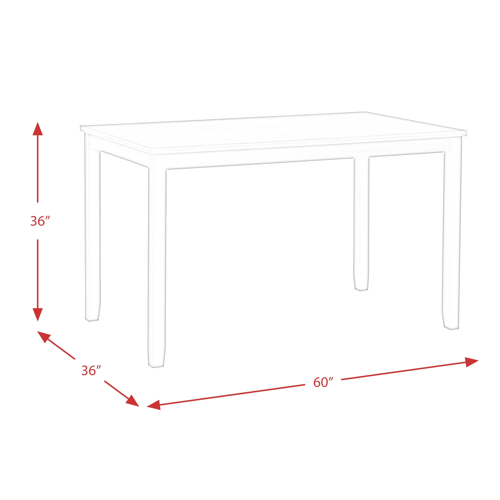 Martin-6-pc-Counter-Set-(Table-+-4-+-Bench)-(Dark-Brown-Top---White-Base)