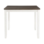 Martin-6-pc-Counter-Set-(Table-+-4-+-Bench)-(Dark-Brown-Top---White-Base)