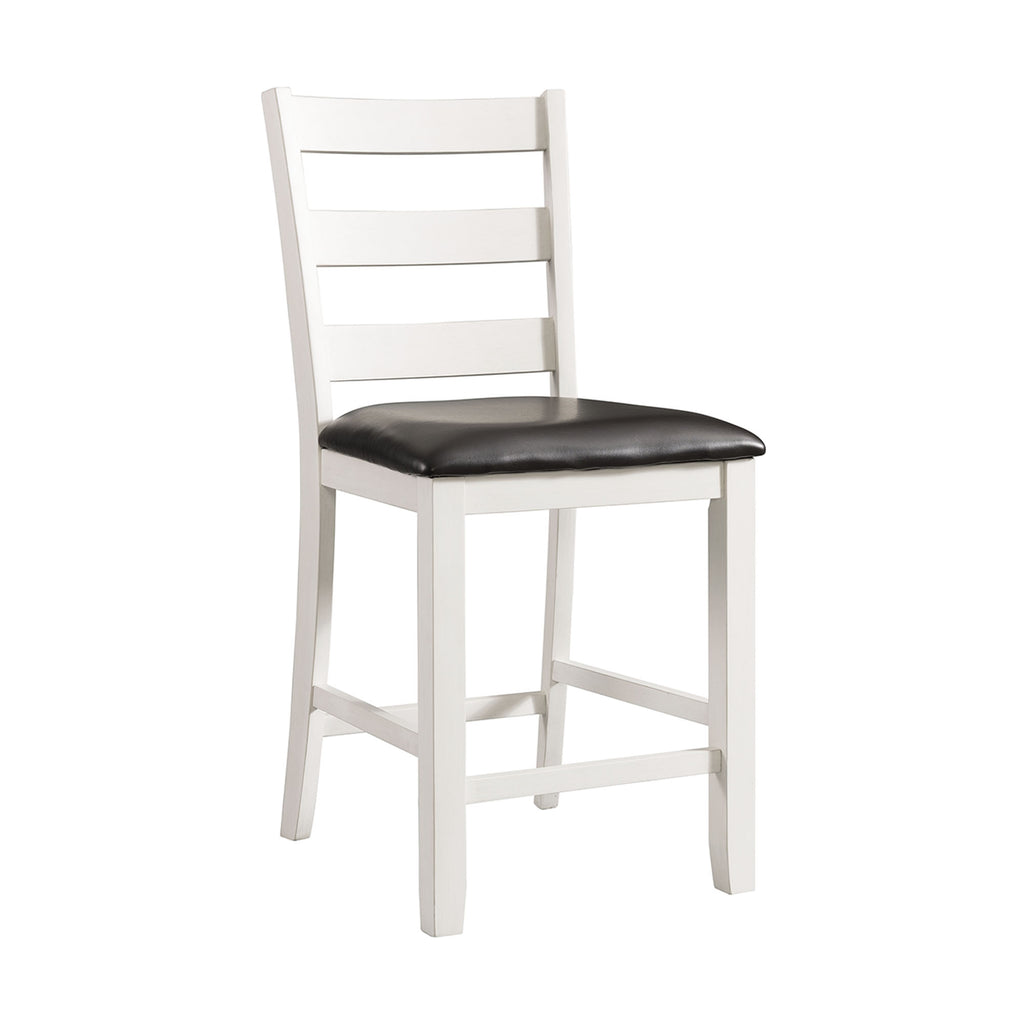 Martin-6-pc-Counter-Set-(Table-+-4-+-Bench)-(Dark-Brown-Top---White-Base)