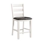 Martin-6-pc-Counter-Set-(Table-+-4-+-Bench)-(Dark-Brown-Top---White-Base)