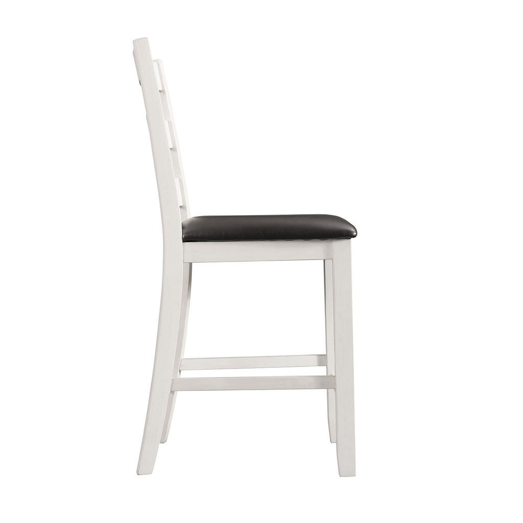 Martin-6-pc-Counter-Set-(Table-+-4-+-Bench)-(Dark-Brown-Top---White-Base)