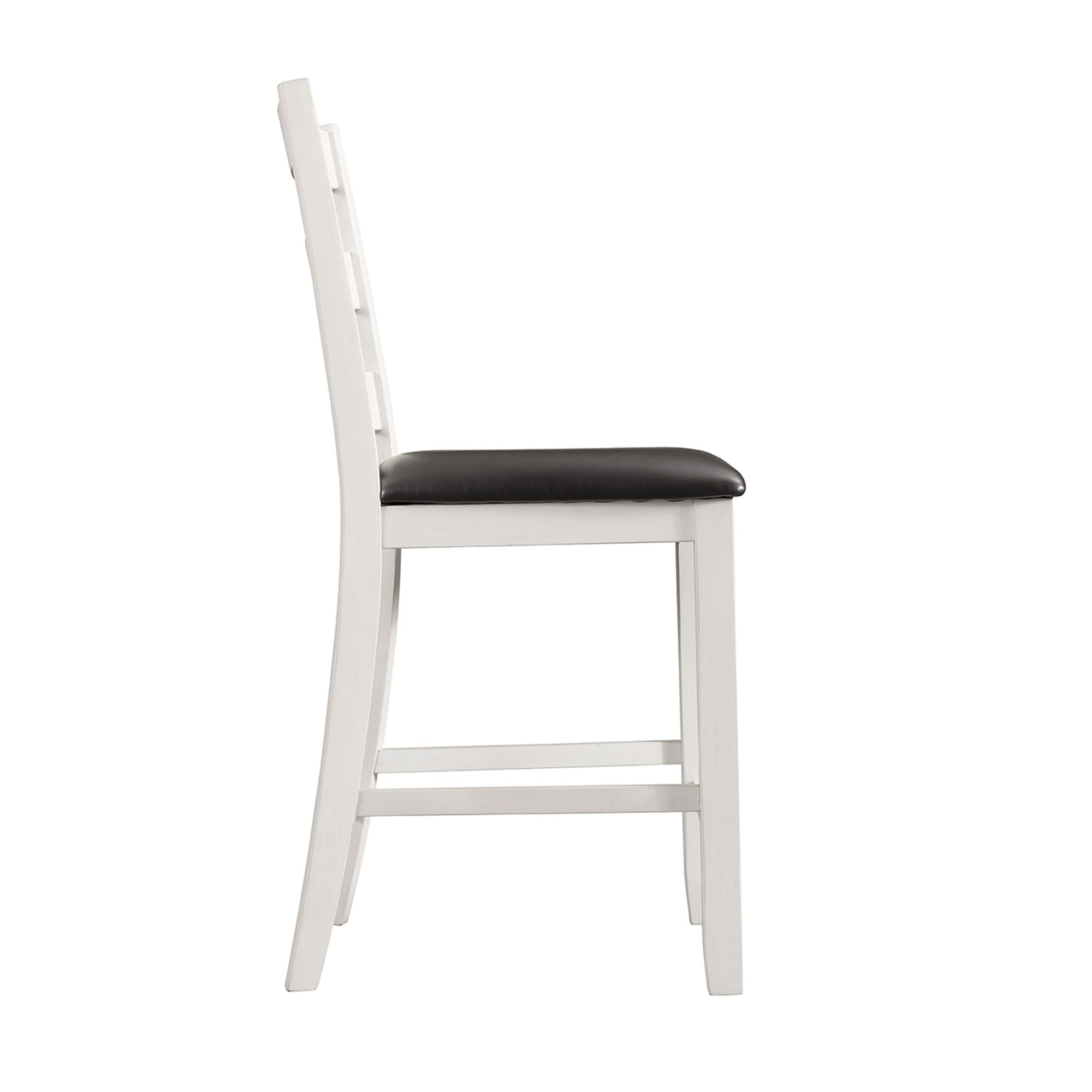 Martin-6-pc-Counter-Set-(Table-+-4-+-Bench)-(Dark-Brown-Top---White-Base)