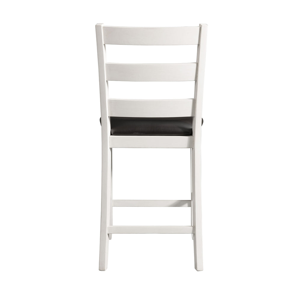 Martin-6-pc-Counter-Set-(Table-+-4-+-Bench)-(Dark-Brown-Top---White-Base)