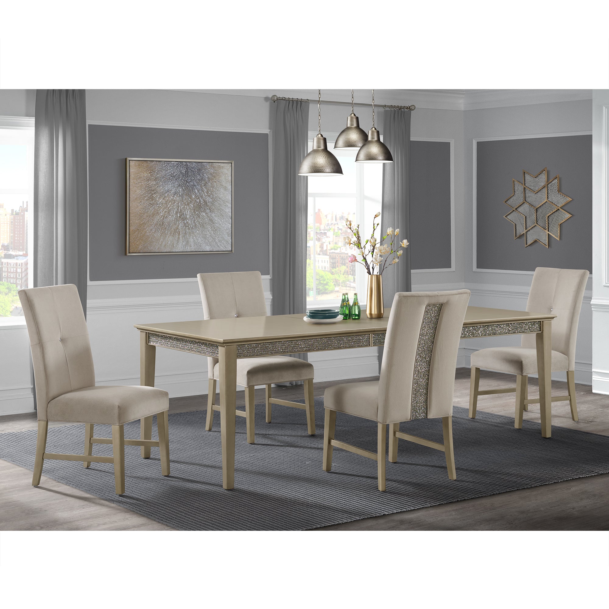 Maxwell Dining Side Chair in Champagne (set of 2)