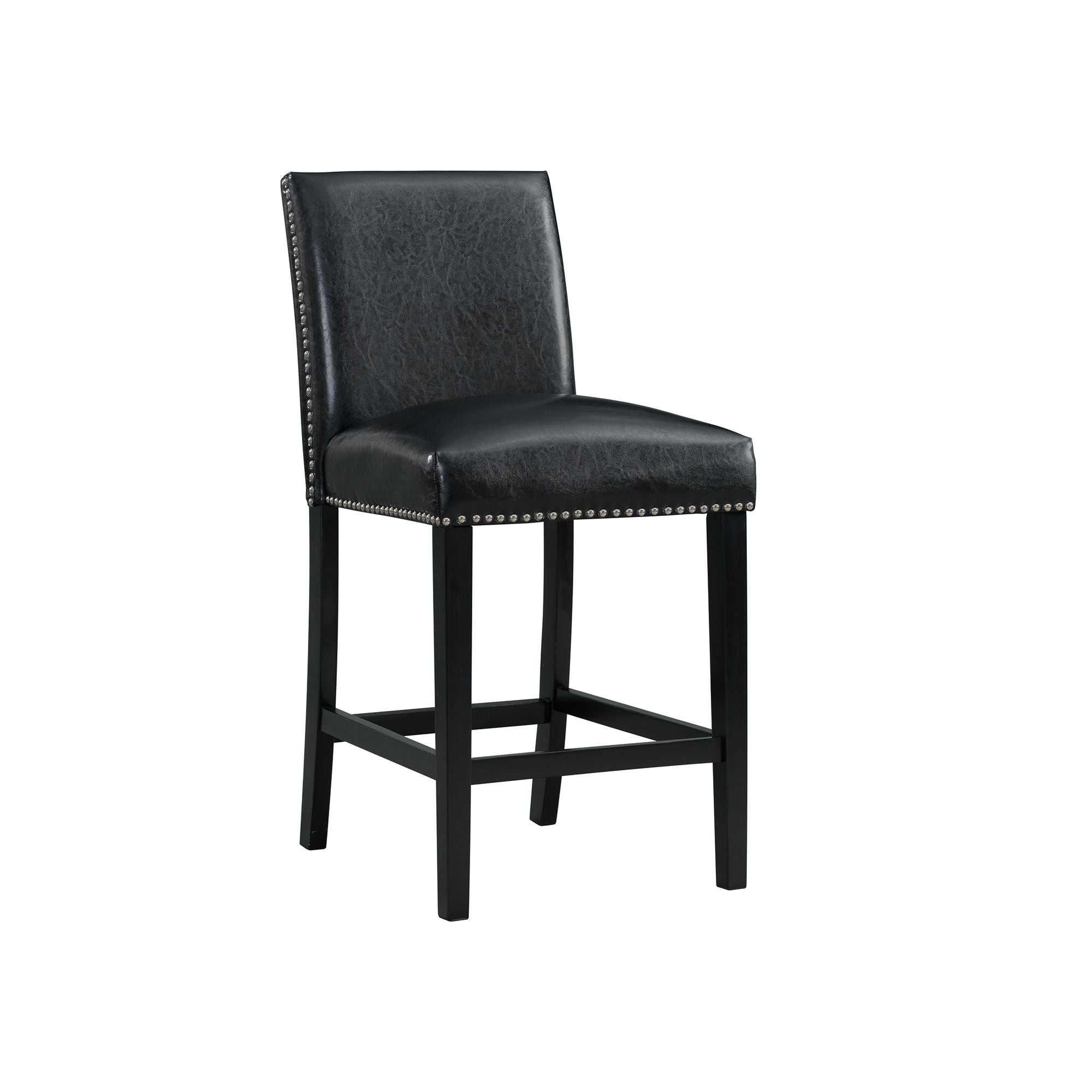 Beckley-5PC-Counter-Height-Dining-Set-in-Dark---Table-&-Four-Meridian-Counter-Black-Chairs