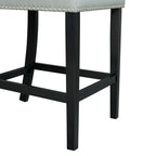Francesca-Grey-Marble-Square-5PC-Counter-Height-Dining-Set-Table-&-Four-Grey-PU-Chairs