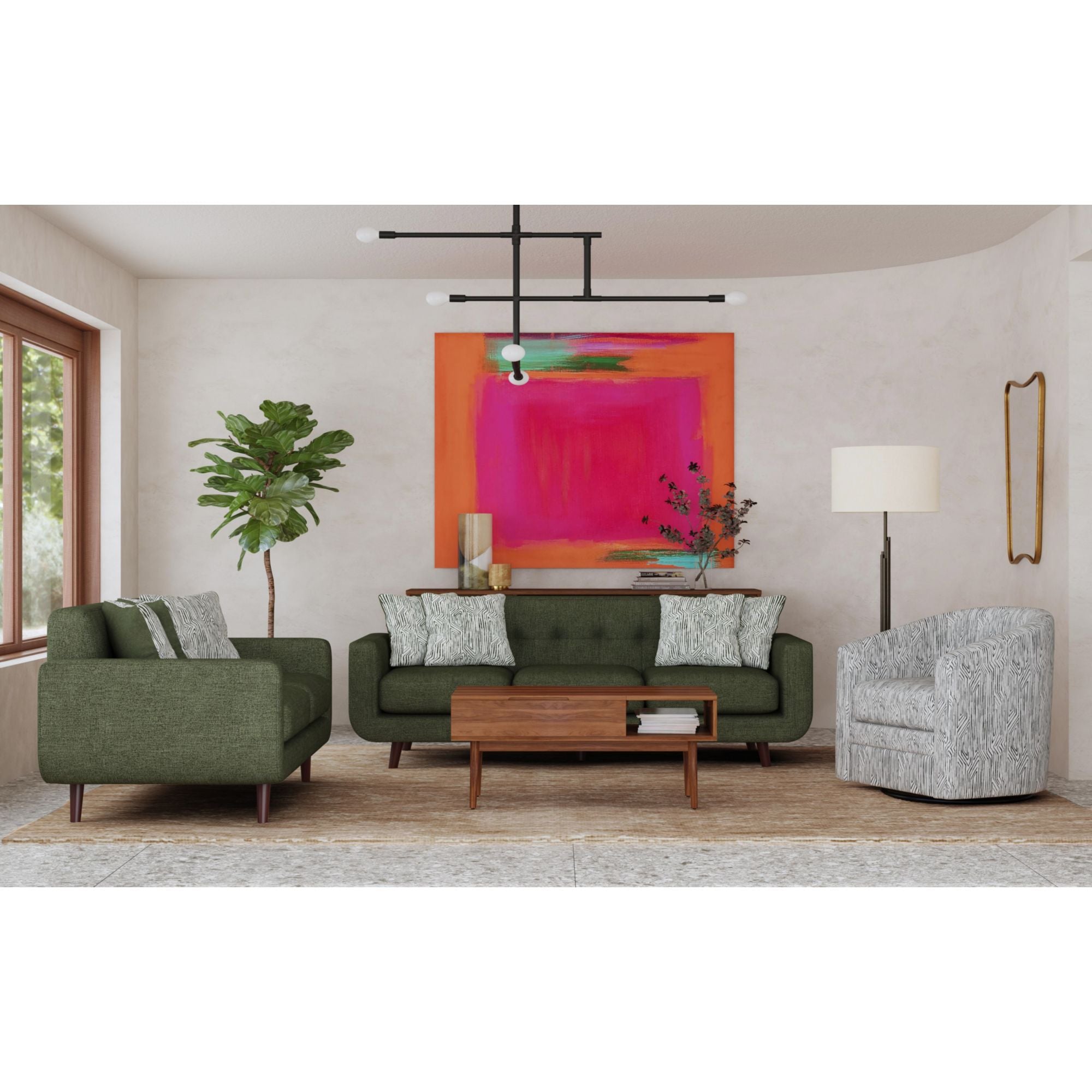 Mid-Century-Swivel-Chair-Reversible-Seat-Cushion-W/memory-foam-in-Jocelyn-#2