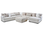 Mondo-RHF-Chaise-in-Chi-Chi-Straw/Hush-Parchment-with-2-Pillows