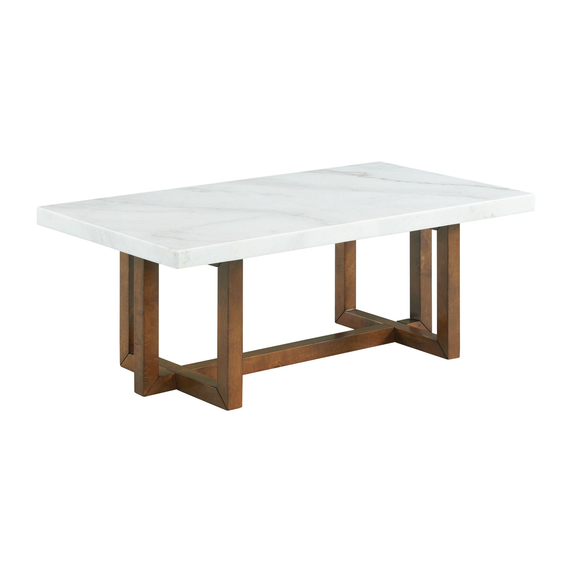 Morris-Coffee-Table-in-Espresso-W/White-Marble-Top-(3A-Packing)