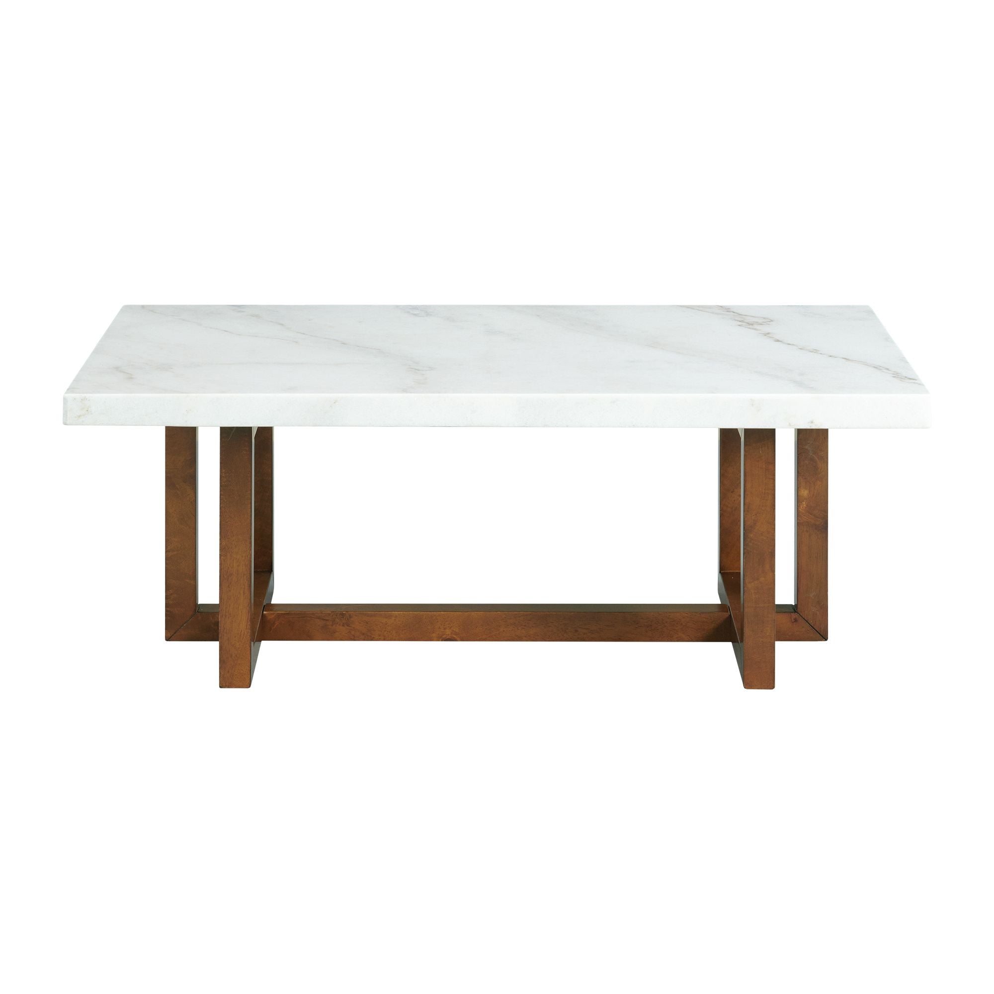 Morris-Coffee-Table-in-Espresso-W/White-Marble-Top-(3A-Packing)