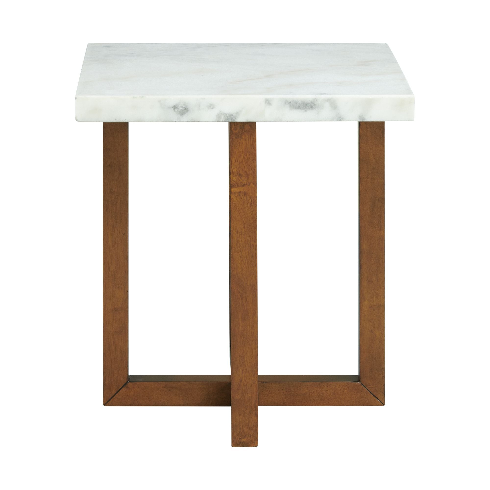 Morris-End-Table-in-Espresso-W/White-Marble-Top-(3A-Packing)