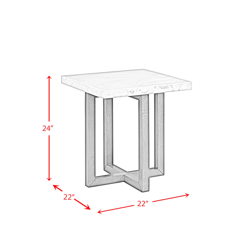 Morris-End-Table-in-Espresso-W/White-Marble-Top-(3A-Packing)