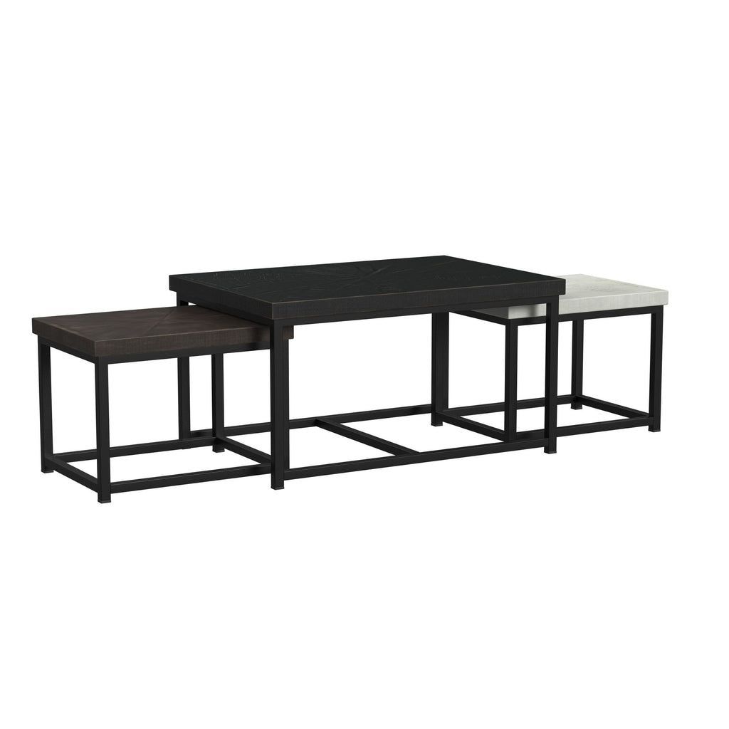 Nestor-Nesting-Tables-in-Espresso,-Smoke-Grey,-&-Armadillo