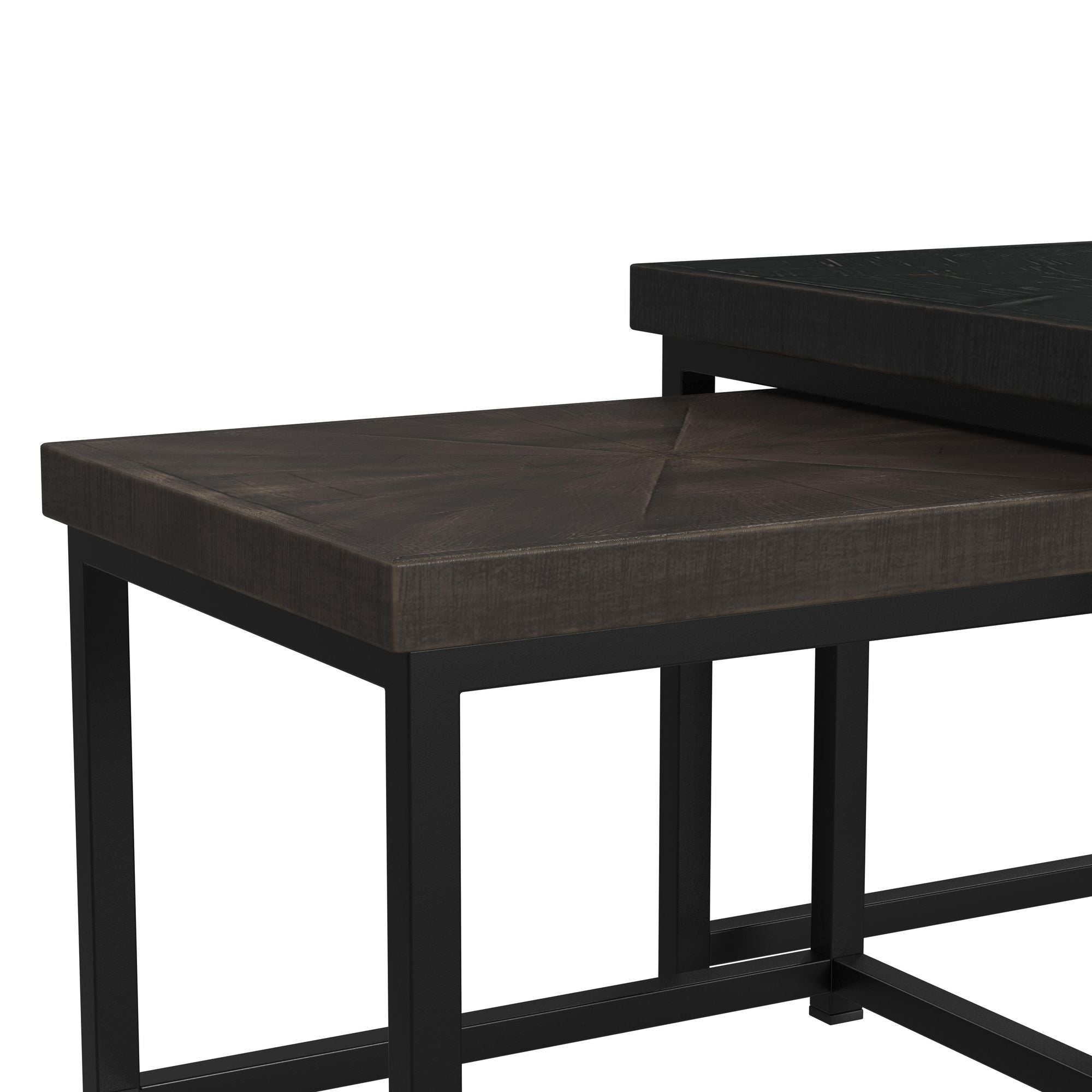 Nestor-Nesting-Tables-in-Espresso,-Smoke-Grey,-&-Armadillo