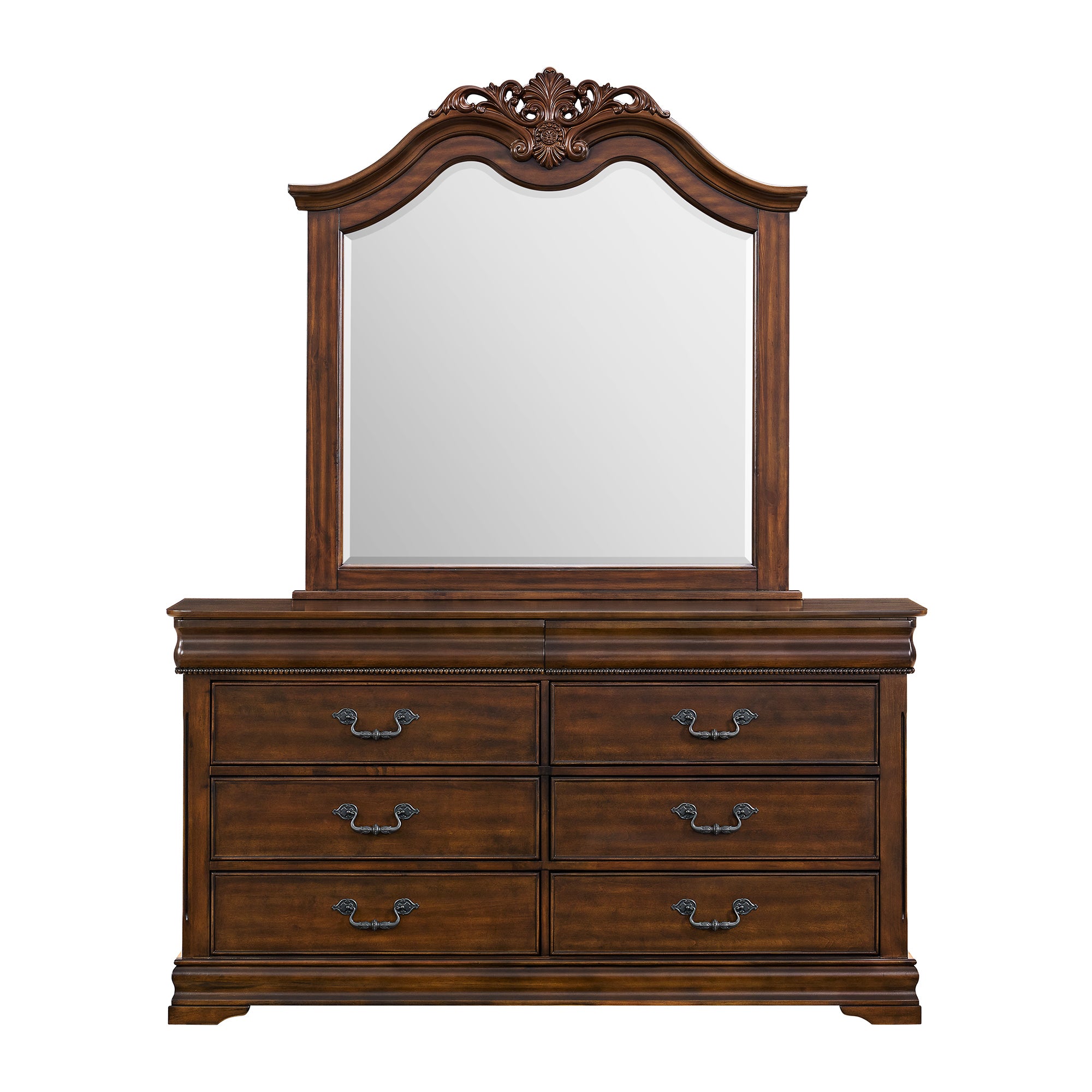 Northridge-Dresser-&-Mirror-Set-in-Cherry