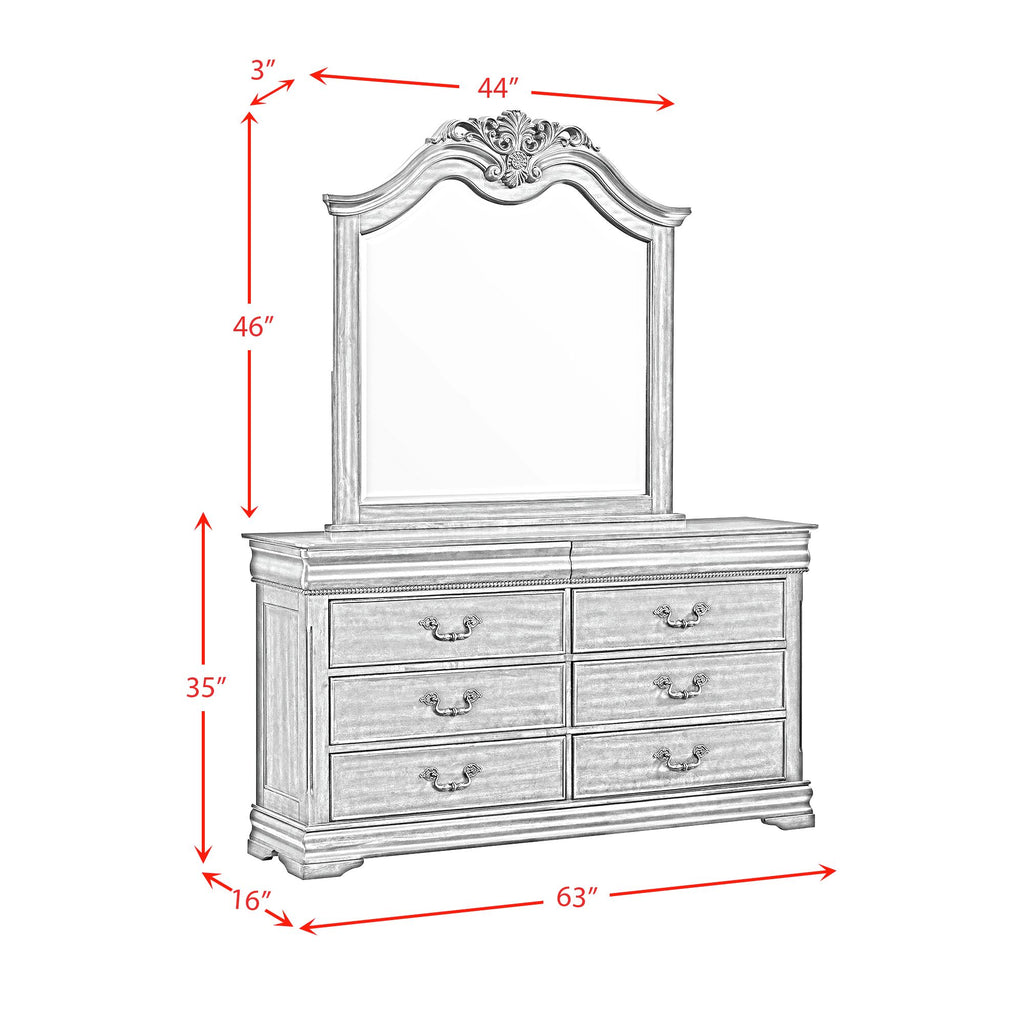 Northridge-Dresser-&-Mirror-Set-in-Cherry