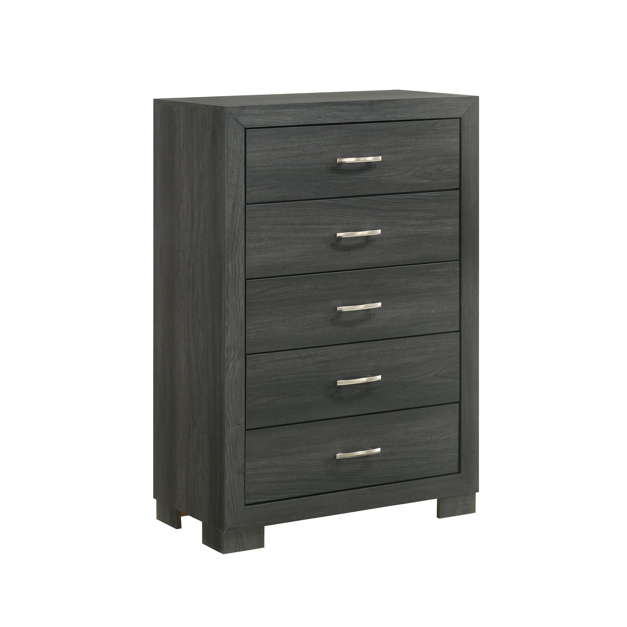 Norvin-5-Drawer-Chest-with-ball-bearing-glides-in-Dark-Grey