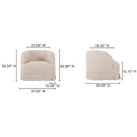 Maren Swivel Chair Beige