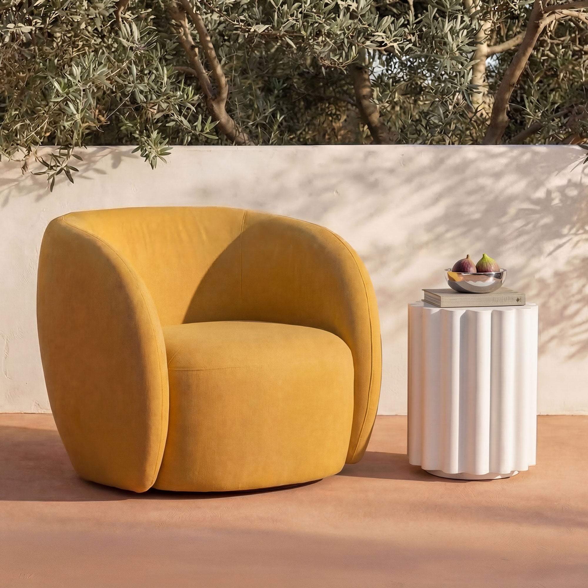 Rae Outdoor Accent Chair Deep Yellow
