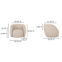 Rae Outdoor Accent Chair Beige Check
