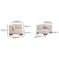 June Corner Chair Oatmeal
