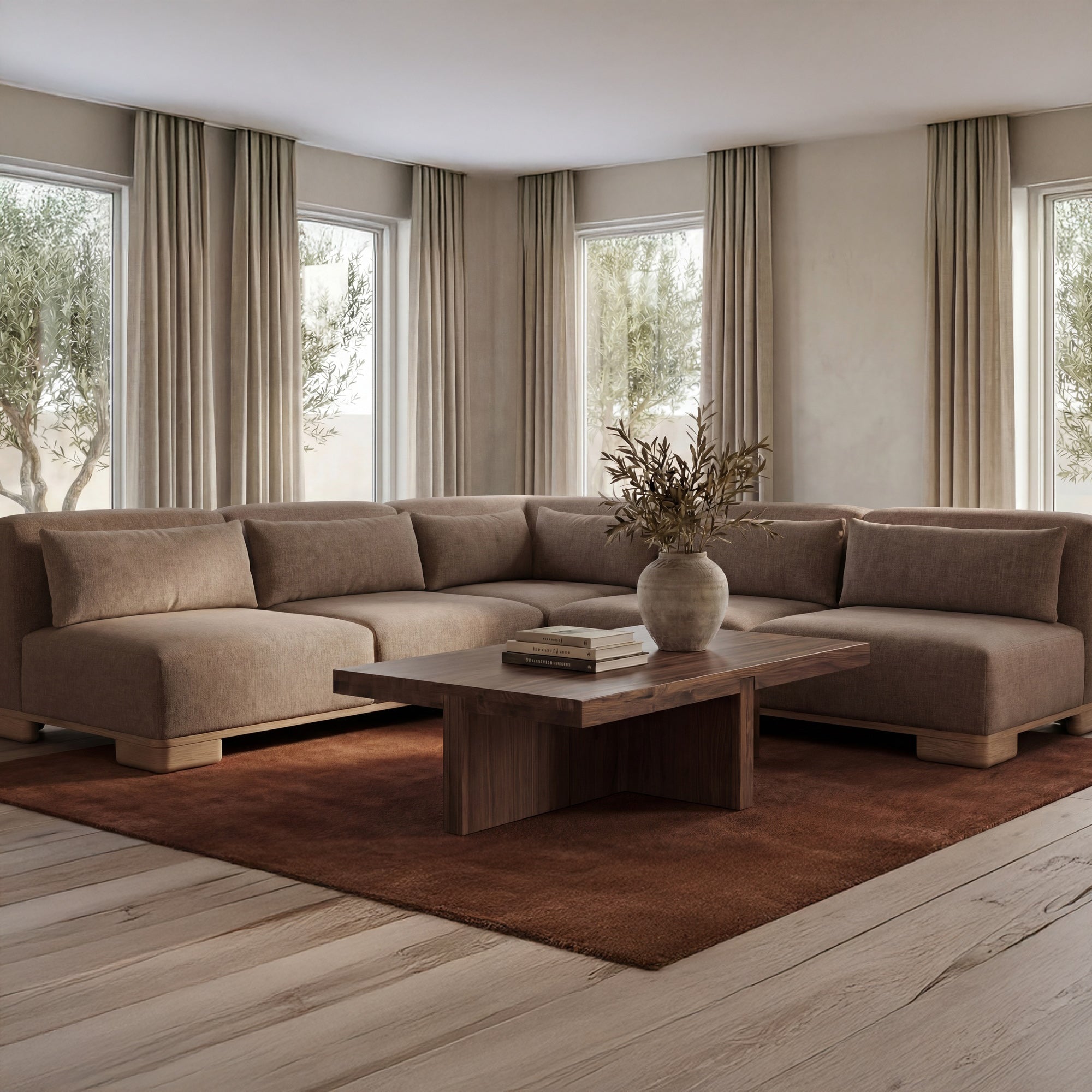 June Sofa Dark Brown