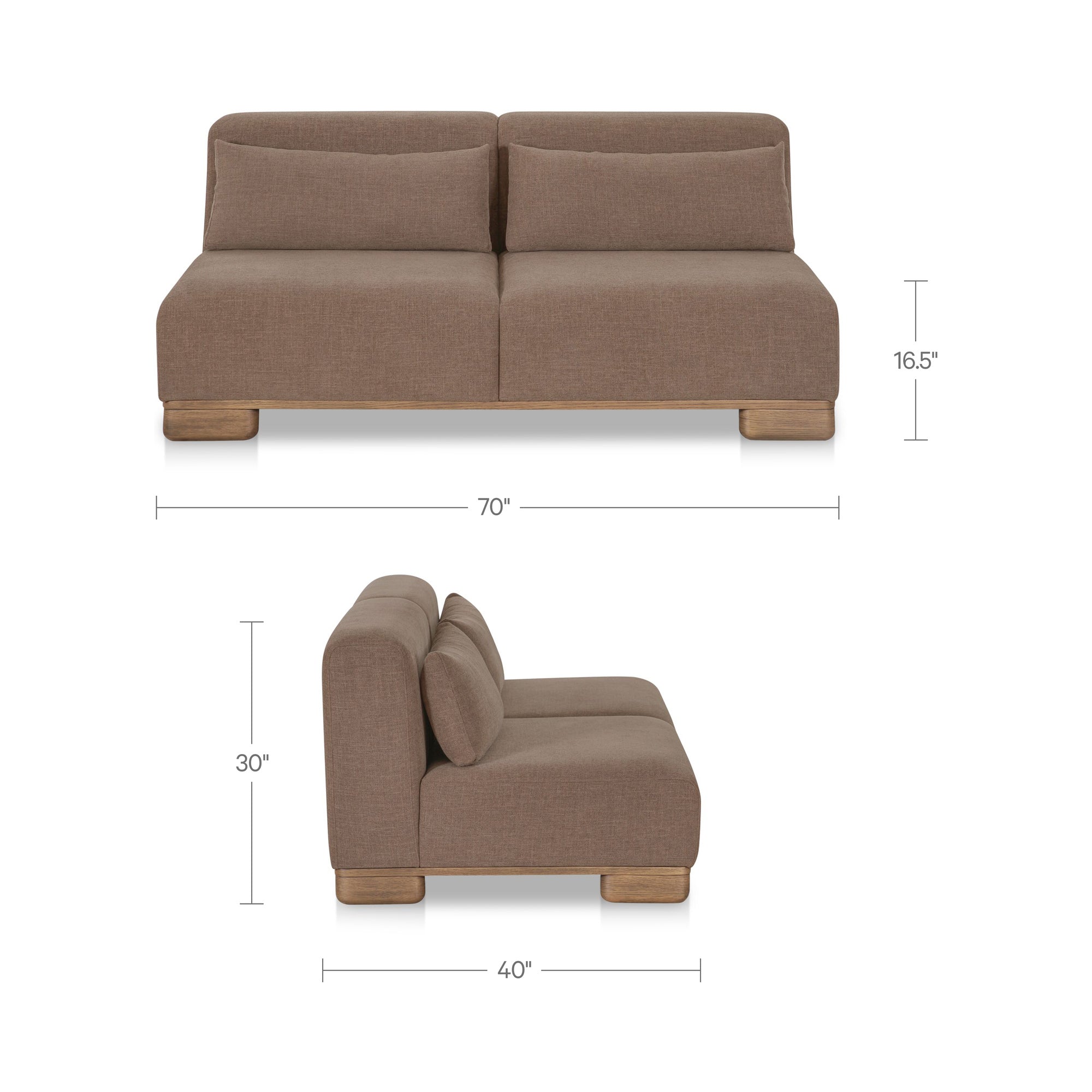June Sofa Dark Brown