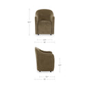 Drava Rolling Dining Chair Green