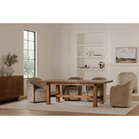 Drava Rolling Dining Chair Beige