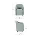 Drava Rolling Dining Chair Light Blue