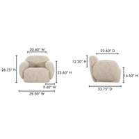 Hazel Lounge Chair Off White