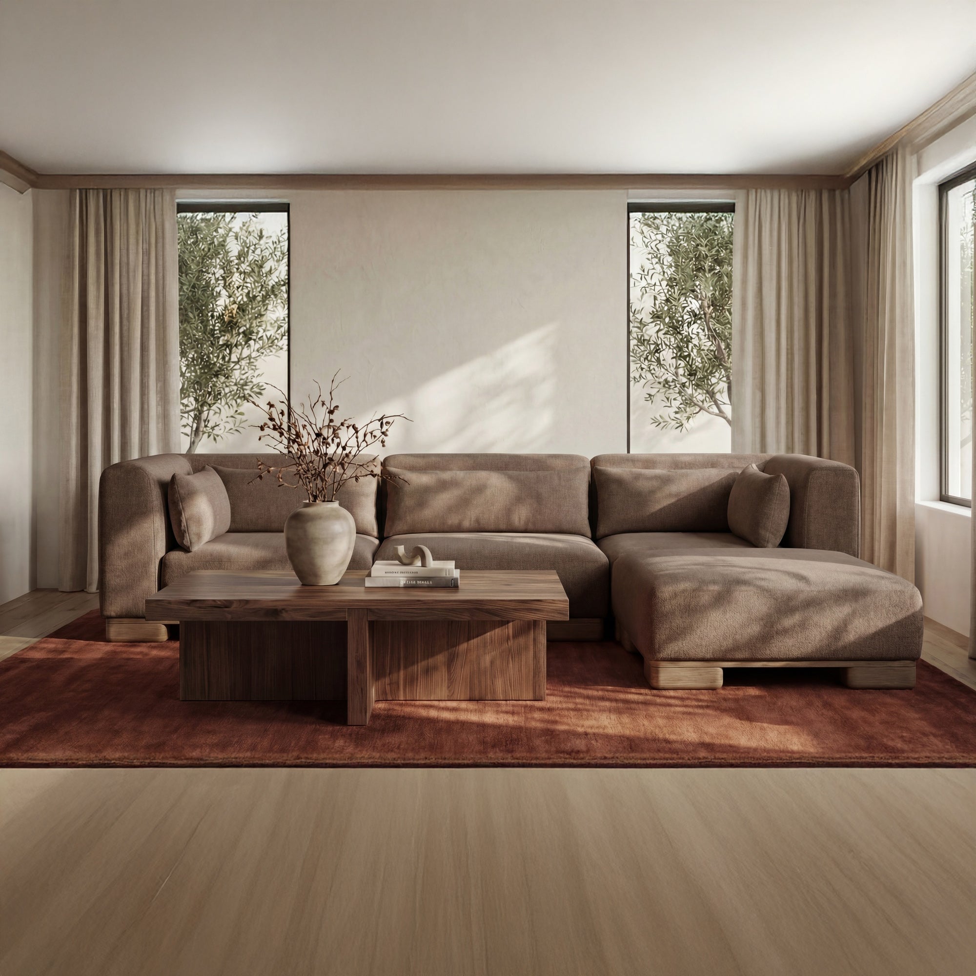 June Lounge Modular Sectional Dark Brown