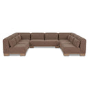 June U Shaped Modular Sectional Dark Brown