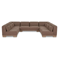 June U Shaped Modular Sectional Dark Brown