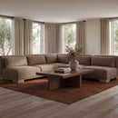 June Corner Modular Sectional Dark Brown