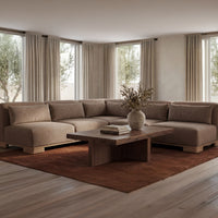 June Corner Modular Sectional Dark Brown