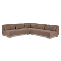 June Corner Modular Sectional Dark Brown