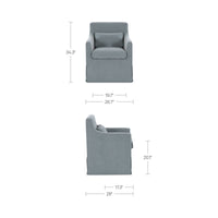 Lydia Slipcover Dining Chair Blue