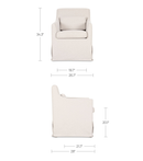 Lydia Slipcover Dining Chair Beige