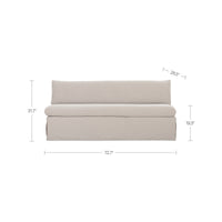 Fable Slipcover Dining Bench Beige