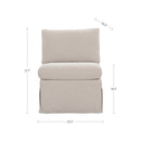 Fable Slipcover Dining Slipper Chair Beige