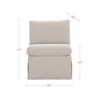 Fable Slipcover Dining Slipper Chair Beige