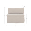 Fable Slipcover Dining Chair and Half Beige