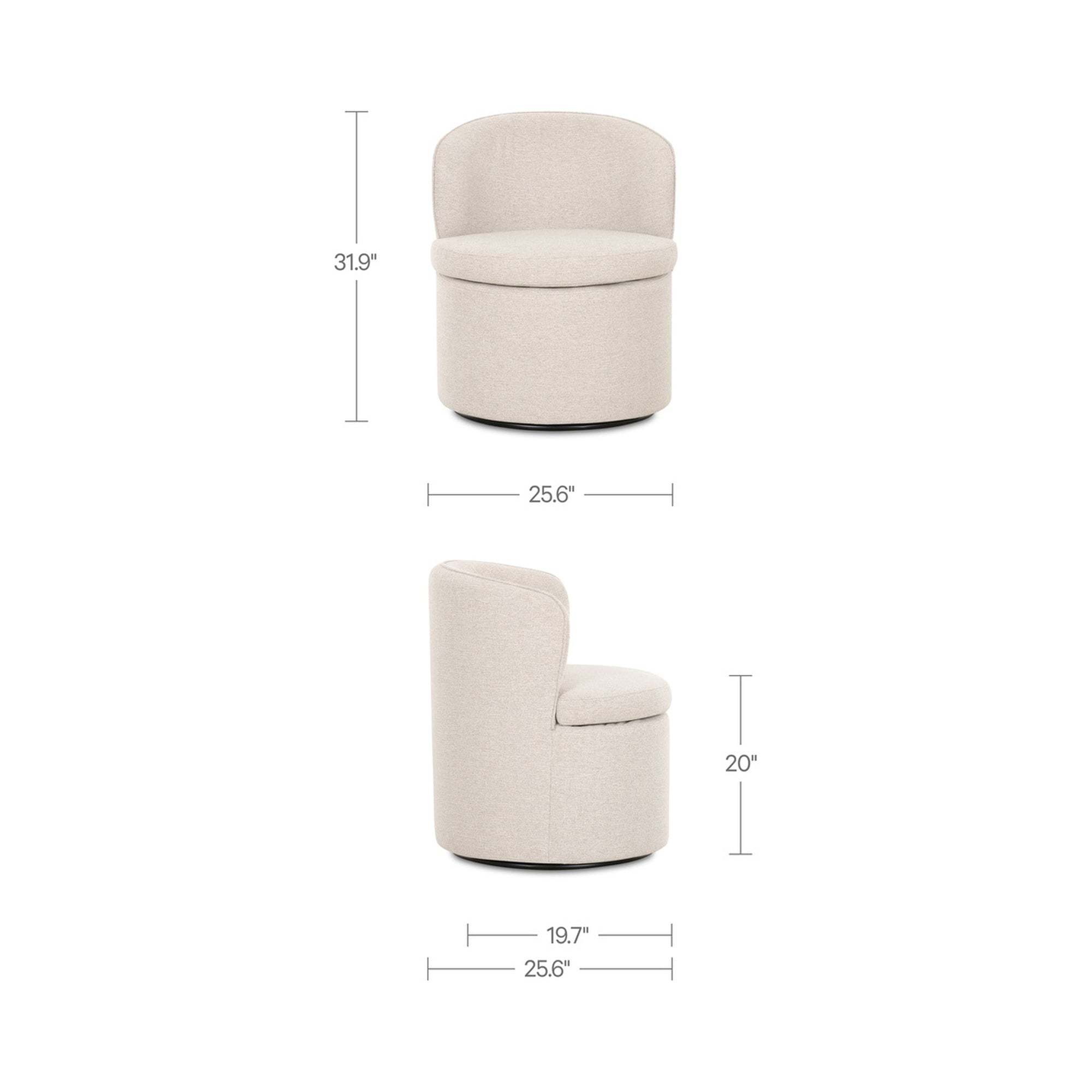 Dane Swivel Dining Chair Oatmeal