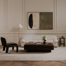 Edie Accent Chair Black Faux Mohair