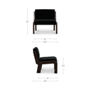 Edie Accent Chair Black Faux Mohair