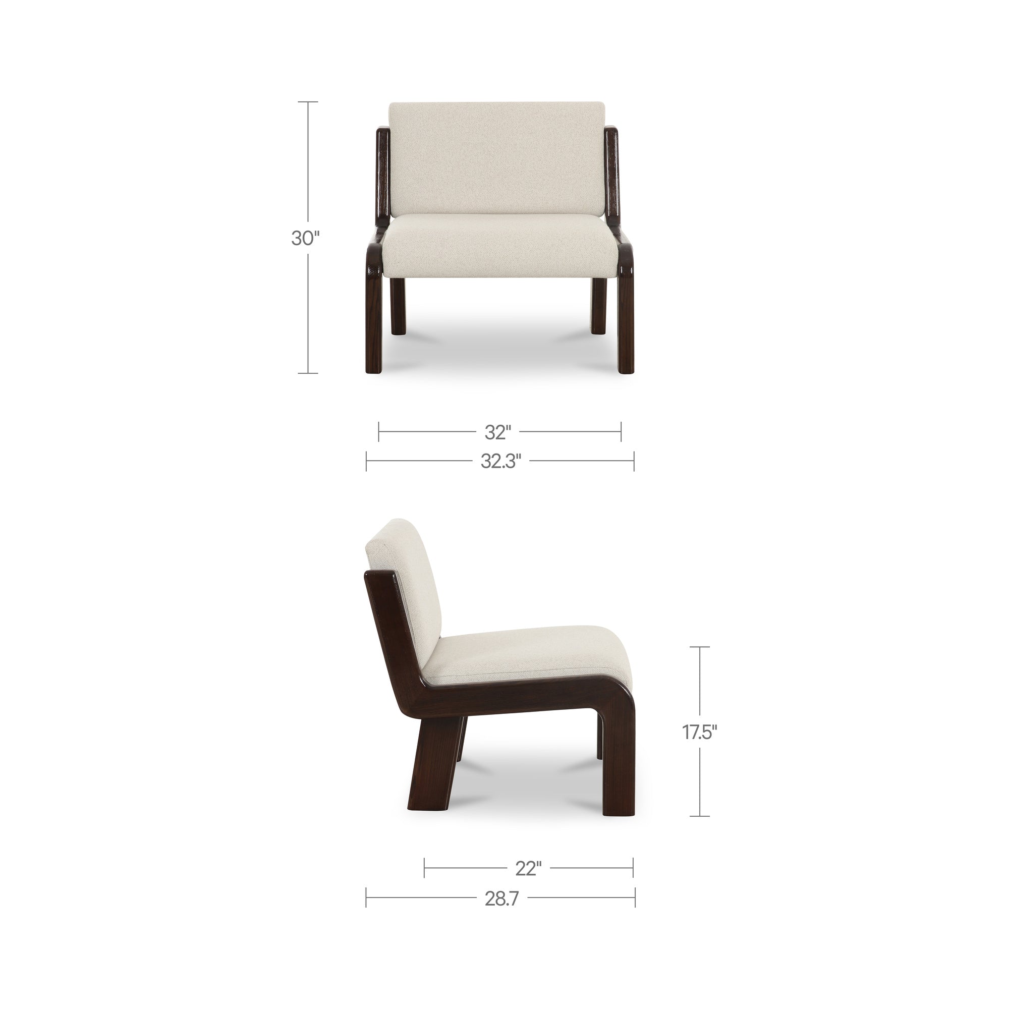 Edie Accent Chair Flecked Ivory