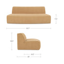 Naomi Convex Sofa Golden Yellow