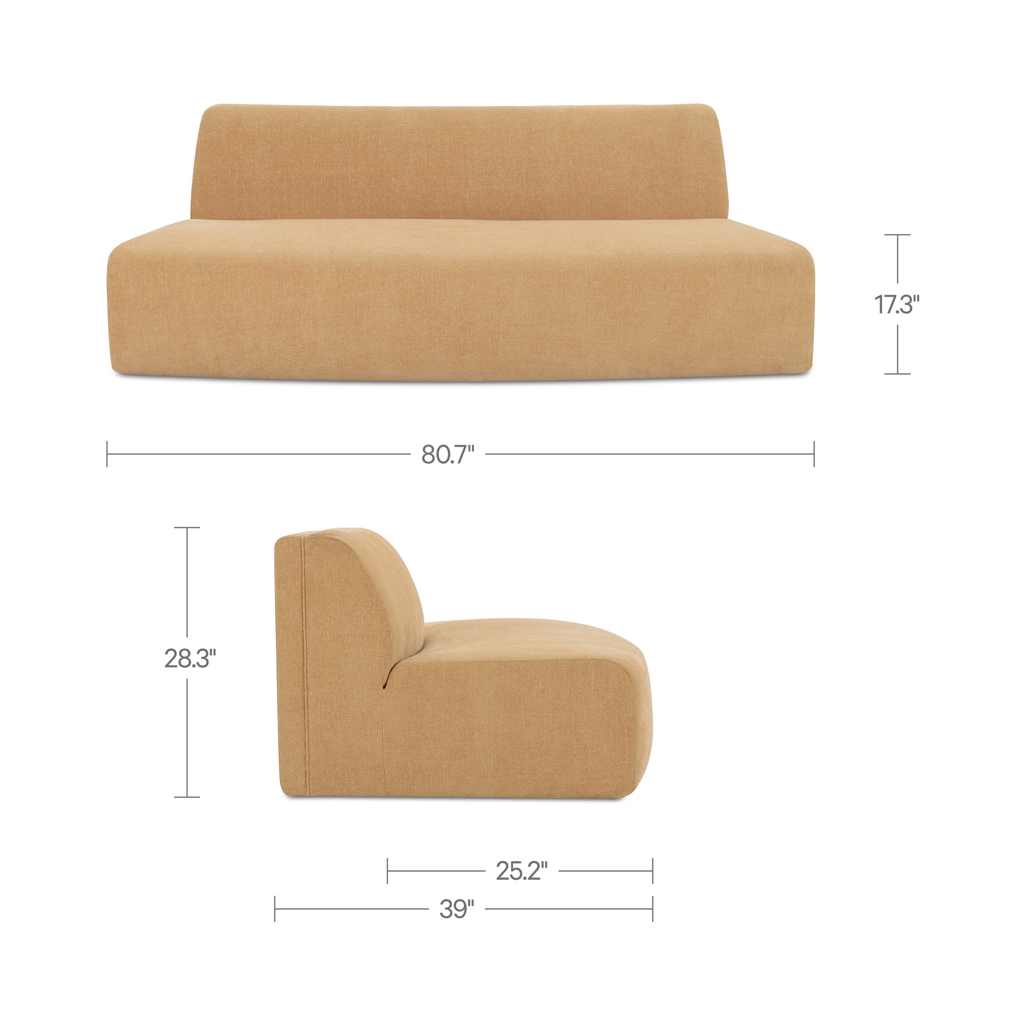 Naomi Convex Sofa Golden Yellow